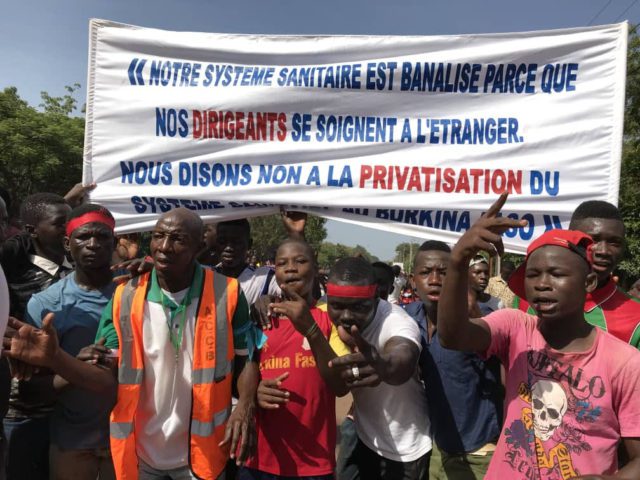 Photo des manifestants à Bobo Dioulasso, le 25 octobre 2019