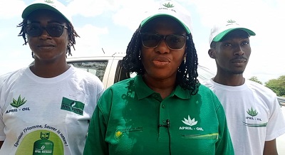 Marie Kabré, responsable projets à April Oil, représentant le directeur général de la société.