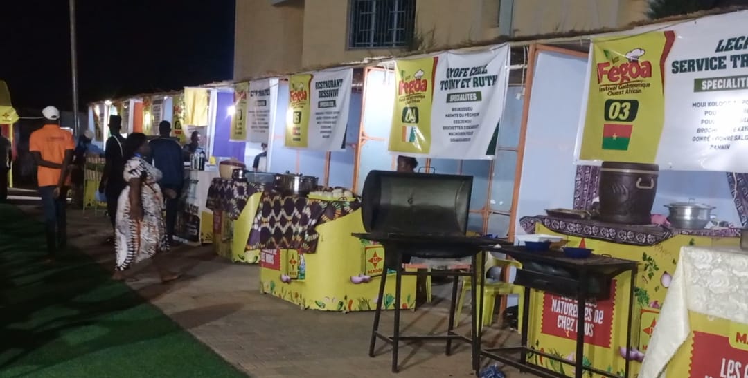 Des stands dressés à la 6e édition du Festival gastronomique de l’Afrique