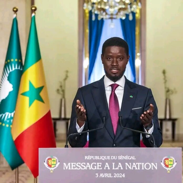 Le président de la République Bassirou Diomaye Faye