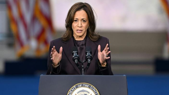 La candidate démocrate Kamala Harris