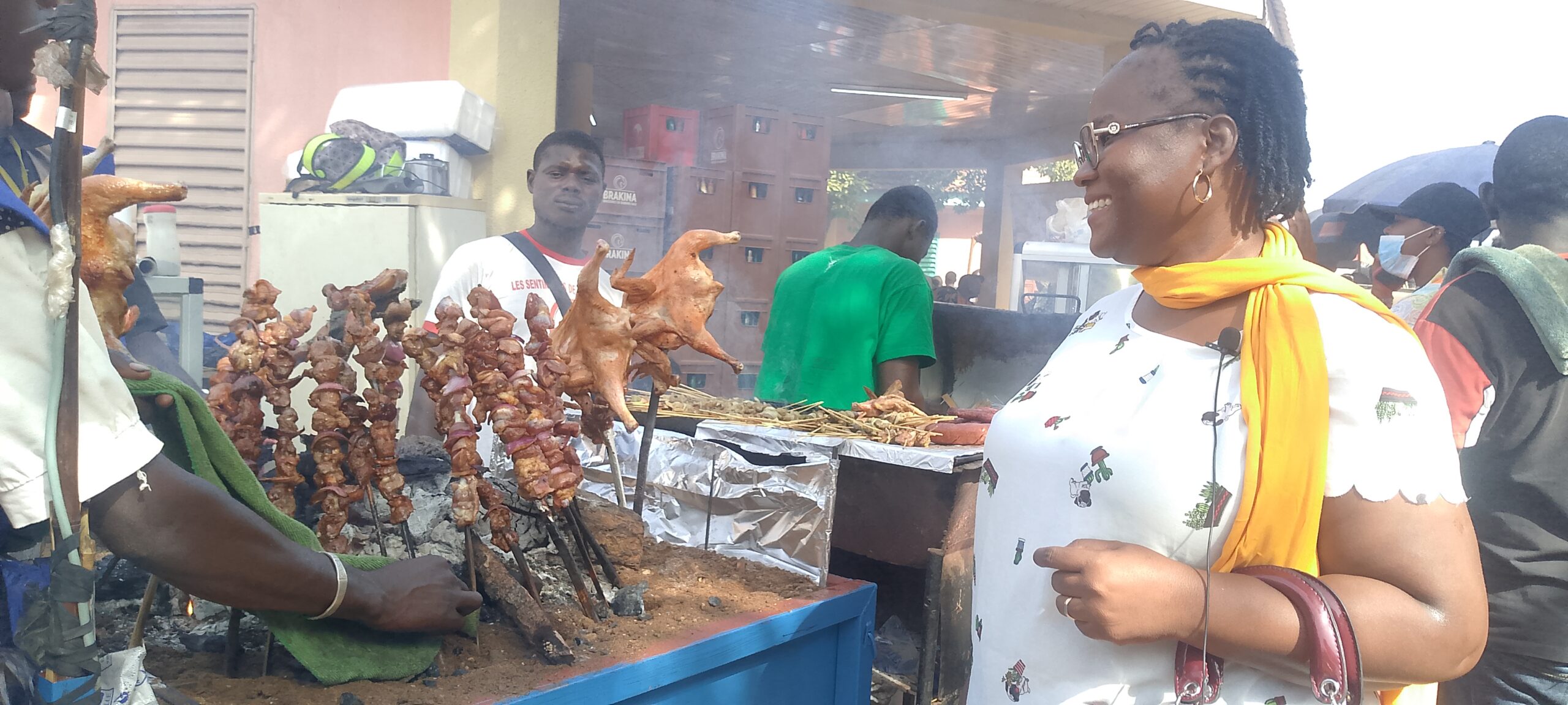 Clarisse Zida,une visiteuse au SIAO