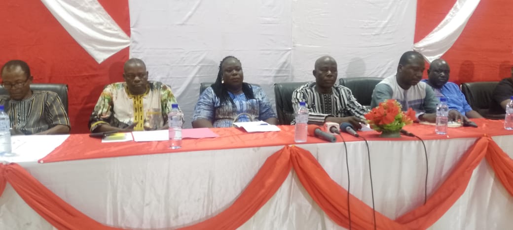 cérémonie de présentation de vœux à la Bourse du Travail de Ouagadougou.