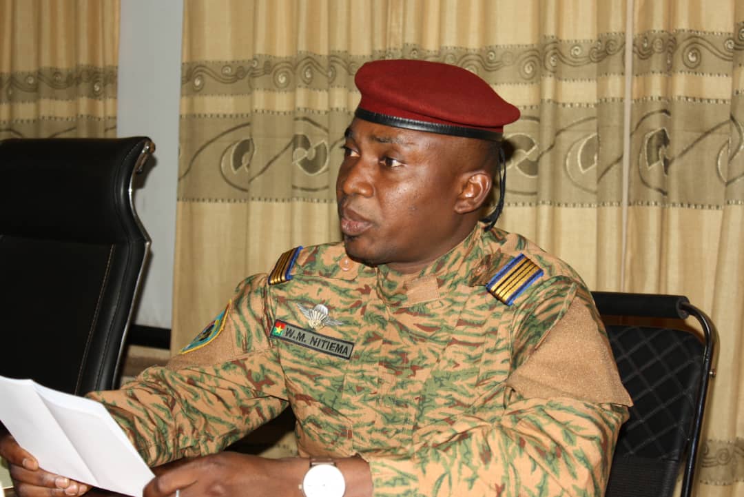 Le nouveau directeur de cabinet,le Commandant Michael Nitiéma