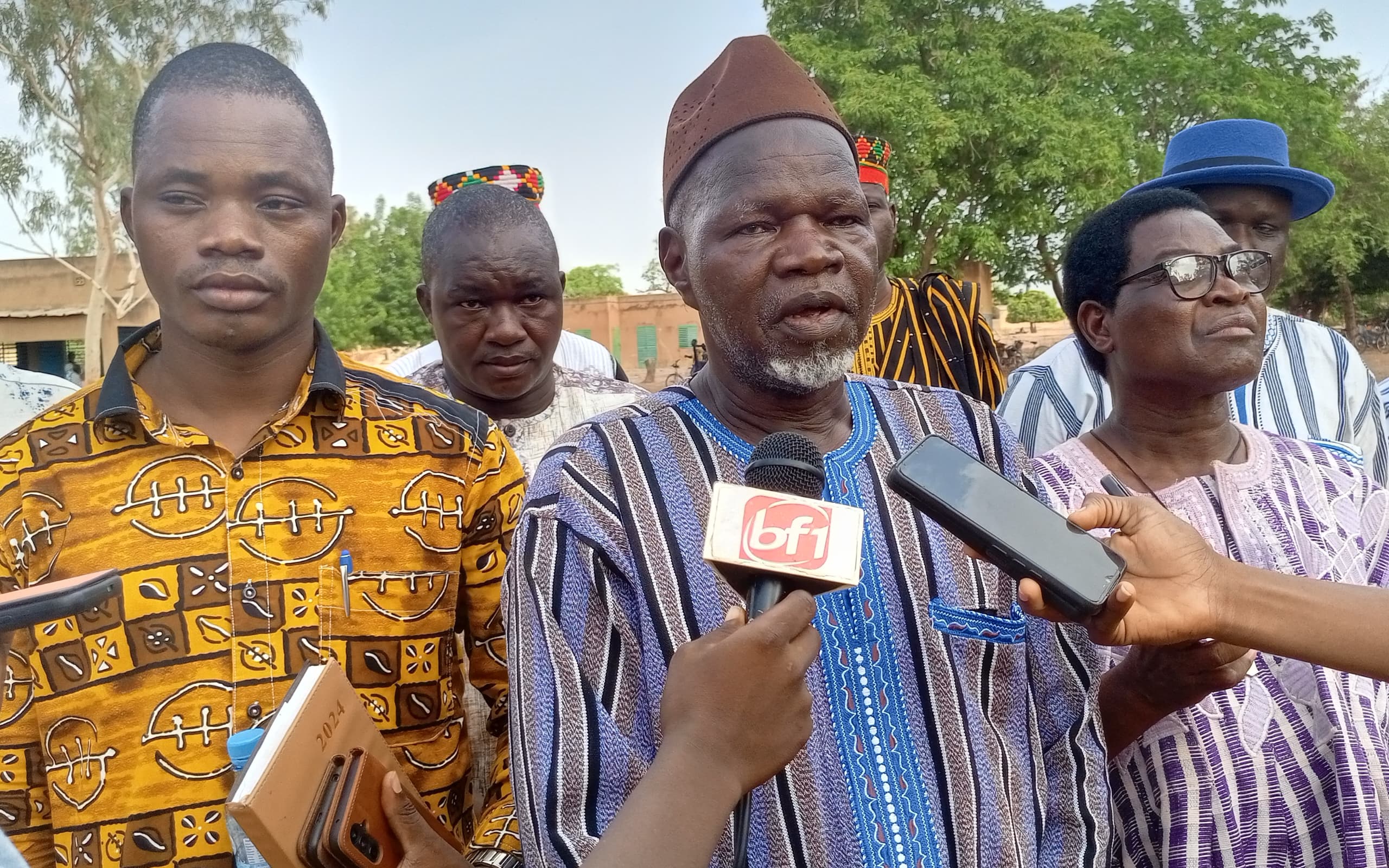 Le premier vice-président de la délégation spéciale de Tanghin-Dassouri El Hadj Boureima Belemnaba s'exprimant lors de la conférence publique sur les valeurs traditionnelles