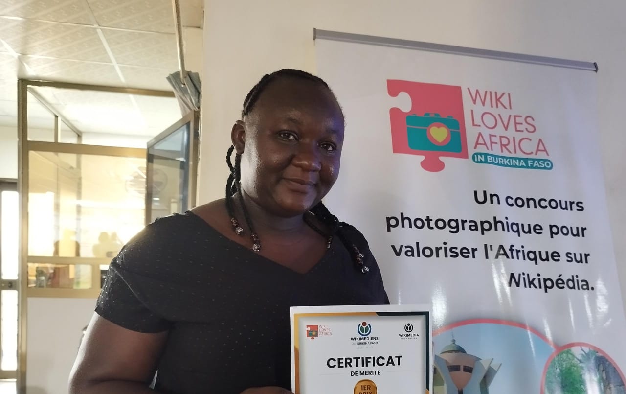 Concours Wiki Loves Africa Burkina: Noella Masseni Hema remporte le premier prix