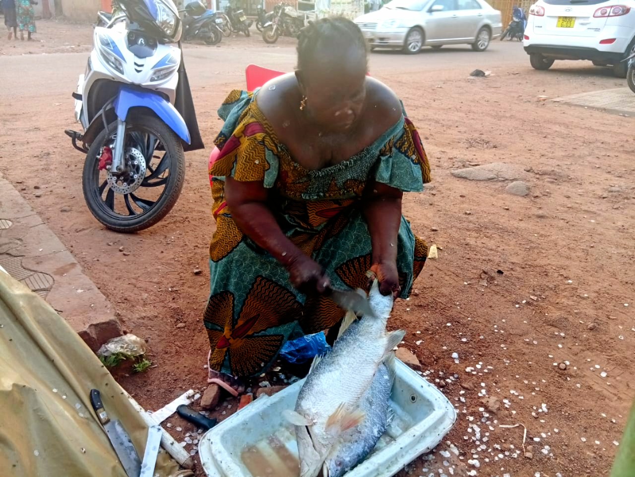 Vendeuse de poisson d'eau douce depuis 30 ans à Ouagadougou